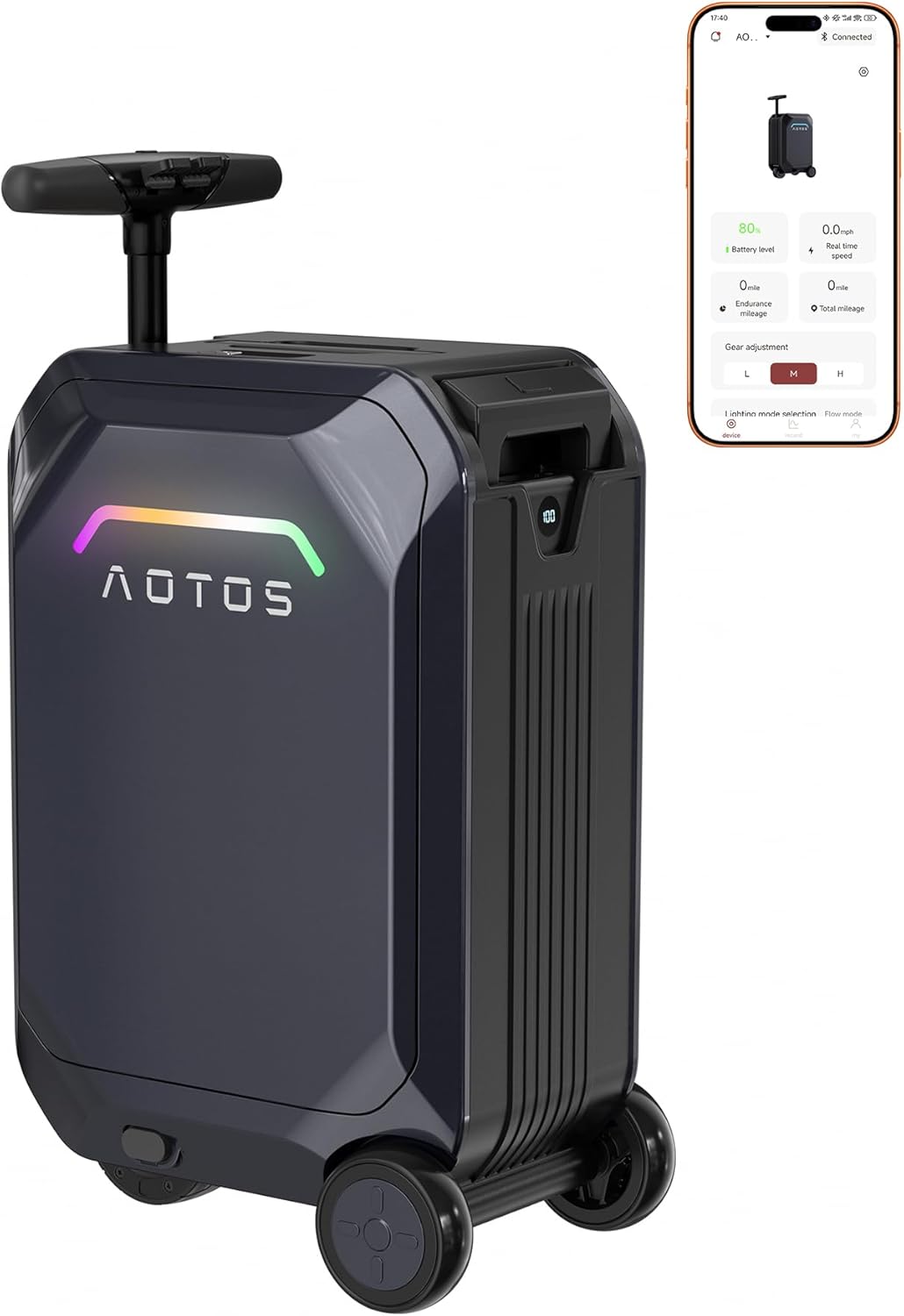 AOTOS Smart Rideable Electric Suitcase 22" – TSA Approved App-Controlled Carry-On Luggage Review